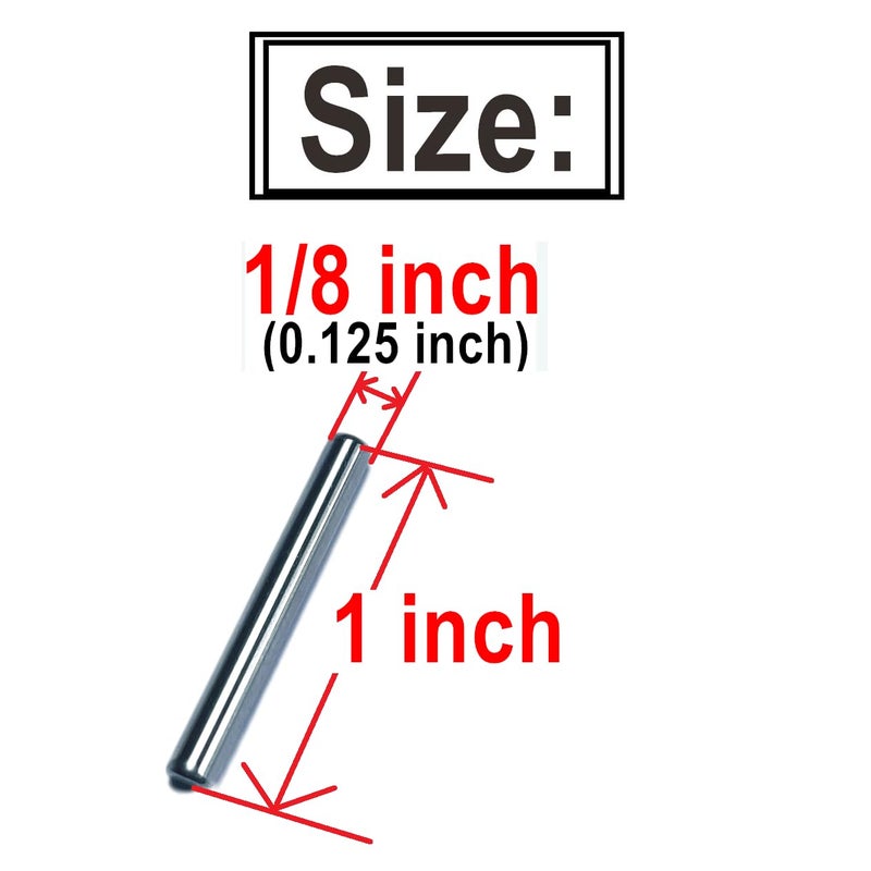 ZDingTech 20PCS 1/8 x 1 Dowel Pins,1/8 inch x 1 inch Metal Dowel pins,Shelf Pegs 1/8 inch,Bearings Alloy Steel pins Wood Bunk Bed Dowel Pins 1/8 Shelf Pins 1/8 inch Metal pins,Shelf Support Pegs. - Image 3